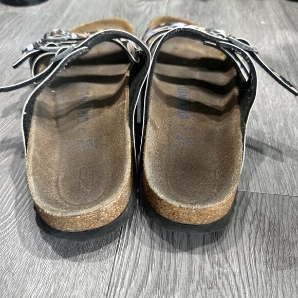 Birkenstock Florida Floral Black Sandals Women’s EU 39 US 8-8.5 Soft Bed - Picture 6 of 9